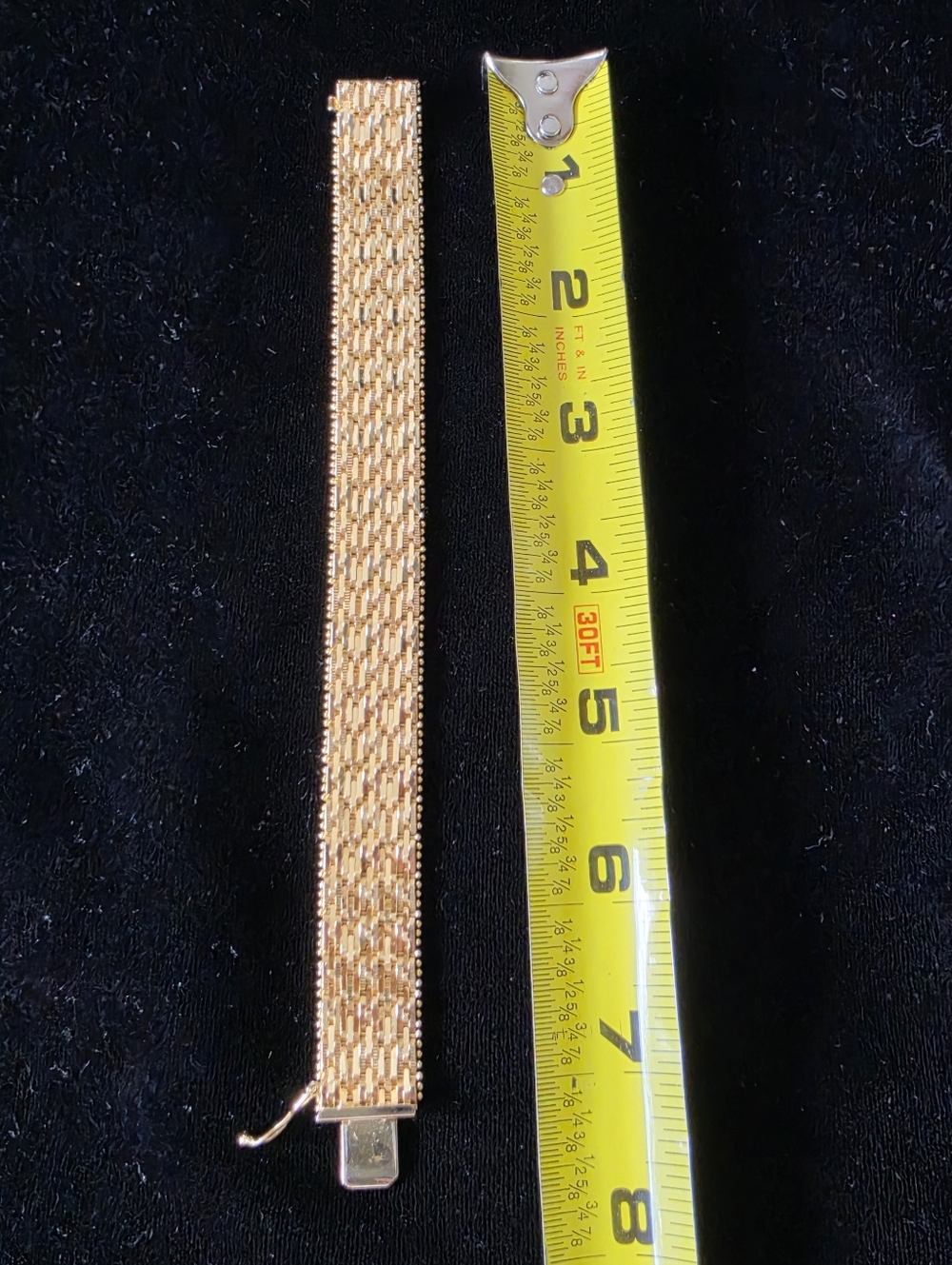 NEW 18K Gold Plated Link Mesh Bracelet Made in Italy - Picture 5 of 7